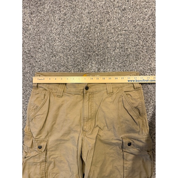 Carhartt Relaxed Fit Cargo Shorts Men's Size 36 Tan Outdoor Workwear Utility - Picture 5 of 11